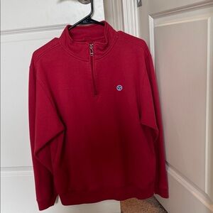 Men's Classic Red Zip-Up Sweater
